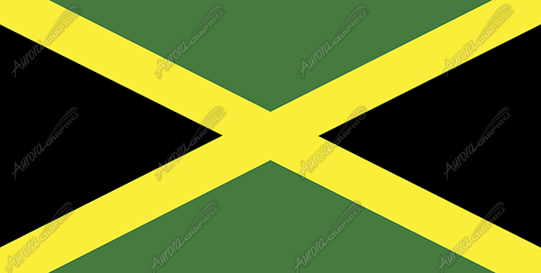 Jamaican Flag Flat Vehicle Wrap Design — Large Scale Artwork for Wide Format Printing | Categories: Flags