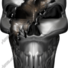 Ripped Metal Skull Front Vehicle Wrap Design — Large Scale Artwork for Wide Format Printing | Categories: Skulls