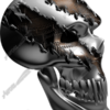 Ripped Metal Skull Angle Vehicle Wrap Design — Large Scale Artwork for Wide Format Printing | Categories: Skulls