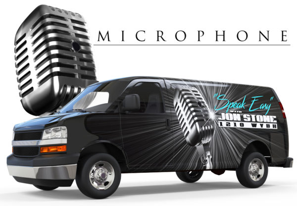 Microphone Vehicle Wrap Design — Large Scale Artwork for Wide Format Printing | Categories: Commercial