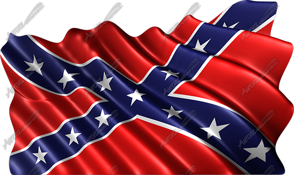 Waving Rebel Flag Vehicle Wrap Design — Large Scale Artwork for Wide Format Printing | Categories: Flags