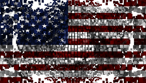 American Flag Cubed