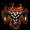Demonic Skull Vehicle Wrap Design — Large Scale Artwork for Wide Format Printing | Categories: PIK6 Everyday, Skulls