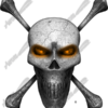 Skull With Crossbones 3 Vehicle Wrap Design — Large Scale Artwork for Wide Format Printing | Categories: Skulls