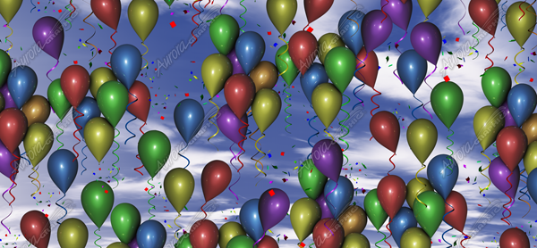 Balloons in the Sky Vehicle Wrap Design — Large Scale Artwork for Wide Format Printing | Categories: PIK6 Everyday, Commercial