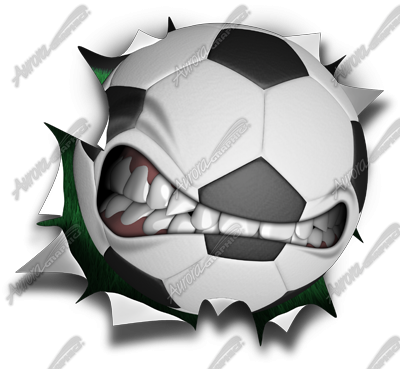 Soccer Ball Rip Vehicle Wrap Design — Large Scale Artwork for Wide Format Printing | Categories: Rips & Tears, Sports & Games