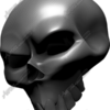 Carbon Fiber Skull Angle 1 Vehicle Wrap Design — Large Scale Artwork for Wide Format Printing | Categories: Skulls