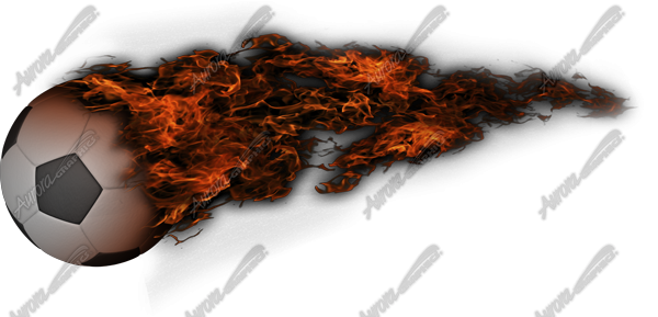 Flaming Soccerball 3 Vehicle Wrap Design — Large Scale Artwork for Wide Format Printing | Categories: Sports & Games, Flames