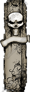 Skull Bed Band Vehicle Wrap Design — Large Scale Artwork for Wide Format Printing | Categories: Graphics, Print & Cut Graphics