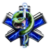 EMS Serpent, EMS Badge, badge, badges, service, paramedic, ambulance, first responders, scepter, staff, serpent, snake, Rod of Asclepius, Staff of Asclepius, blue and black, black, blue, emergency medical services, serpent symbol, star of life, black and blue badge, ems vehicle graphics, paramedic decal, medical wrap design, cut contour graphic, transparent tiff, print and cut, vinyl wrap element, large format print, professional ems logo, customizable badge, emergency vehicle wrap, high visibility design, medical emblem, corel draw compatible, photoshop compatible, custom ems branding, ambulance wrap, rescue vehicle graphics, bold authority badge, paramedic star, customizable wrap graphic, ems fleet design, emergency decal, coiling serpent graphic, ems sticker design, first responder vehicle graphics, badge2025