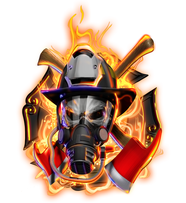 Firefighter Skull Vehicle Wrap Design — Large Scale Artwork for Wide Format Printing | Categories: PIK6 Everyday, Commercial