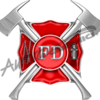 High Resolution Firefighter Fire Fighter Cross Collage Badge, Badging and images that are fully customizable. Cut File Print/Cut Print Cut Large Huge Design Elements CutContour Cut Contour Graphics