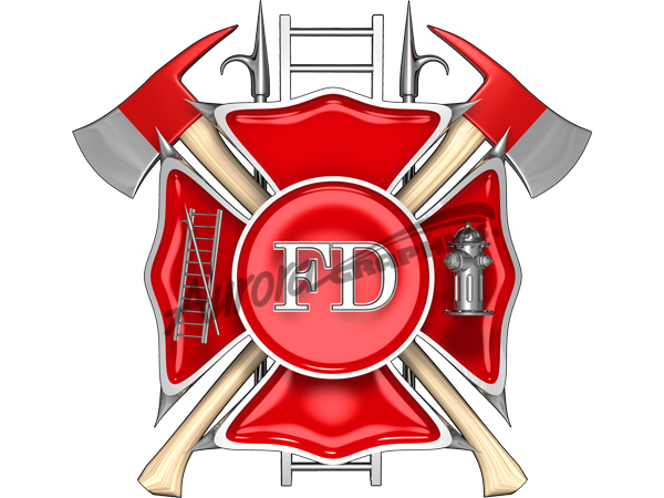 High Resolution Firefighter Fire Fighter Cross Collage Badge, Badging and images that are fully customizable. Cut File Print/Cut Print Cut Large Huge Design Elements CutContour Cut Contour Graphics