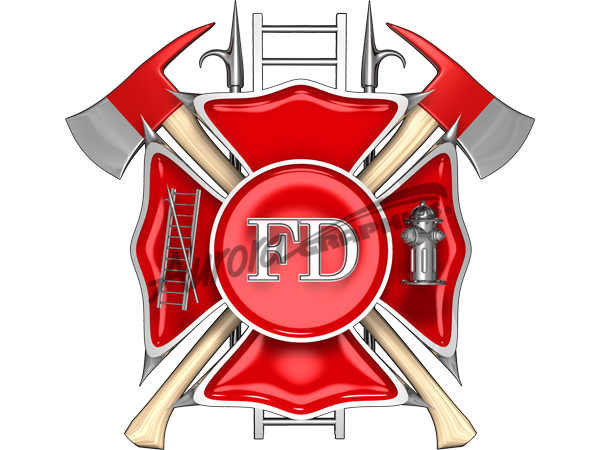 High Resolution Firefighter Fire Fighter Cross Collage Badge, Badging and images that are fully customizable. Cut File Print/Cut Print Cut Large Huge Design Elements CutContour Cut Contour Graphics