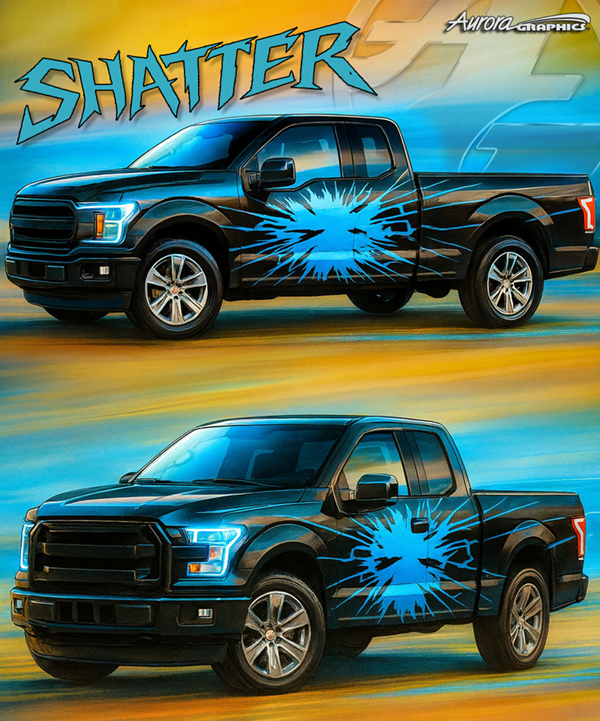 Shatter 1 is an Edgy Sharp graphic is designed for clean wraps and designs at unlimited scale and resolution for any print job!