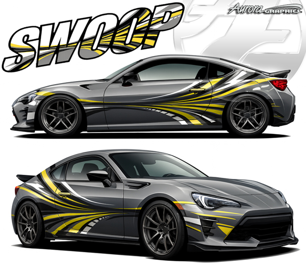 Swoop vector based designs geared for race enthusiasts! These wraps are provided in .eps format for unlimited scalability! Includes Impulse, Pierce, Quake, Swoop and Thrust.