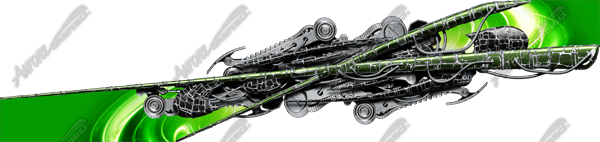 Sci Alien Vehicle Wrap Design — Large Scale Artwork for Wide Format Printing | Categories: Graphics, PIK6 Everyday, Print & Cut Graphics