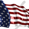 American Flag High Gloss waving furling flapping shiny Patriotic glossy image