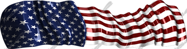 American Flag High Gloss waving furling flapping shiny Patriotic glossy image