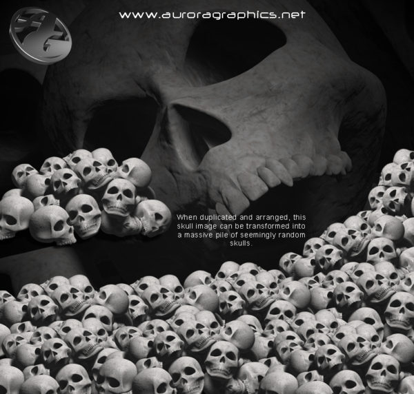 Skull Pile Vehicle Wrap Design — Large Scale Artwork for Wide Format Printing | Categories: PIK6 Everyday, Skulls