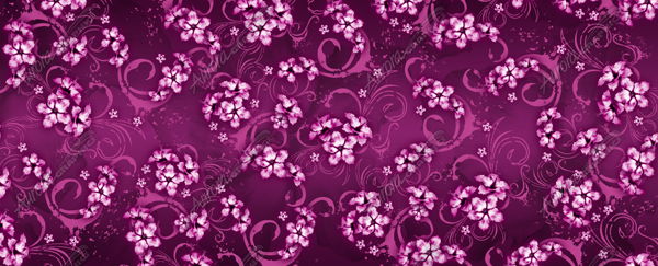 Hawaiian Floral 3 3 Vehicle Wrap Design — Large Scale Artwork for Wide Format Printing | Categories: PIK6 Everyday, Nature