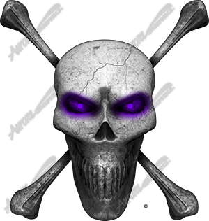 Skull With Crossbones 4 Vehicle Wrap Design — Large Scale Artwork for Wide Format Printing | Categories: Skulls