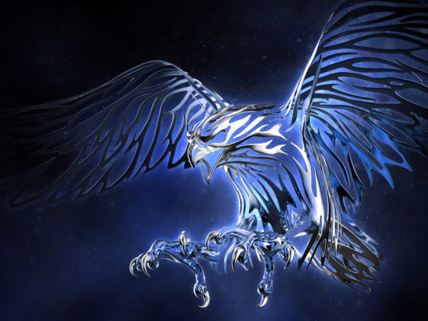 Gold Tribal Eagle Vehicle Wrap Design — Large Scale Artwork for Wide Format Printing | Categories: PIK6 Everyday, Nature