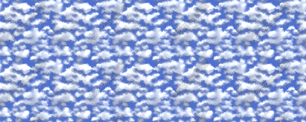 Puffy Clouds Vehicle Wrap Design — Large Scale Artwork for Wide Format Printing | Categories: Nature