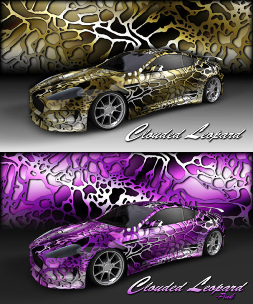 Clouded Leopard has one of the most stunning and unique patterns of all the big cats. We have tried to capture this look at a scale that will fit most anything from a Safari bus to your Volkswagen beetle. Provided as a .jpg for compatibility in all design programs.