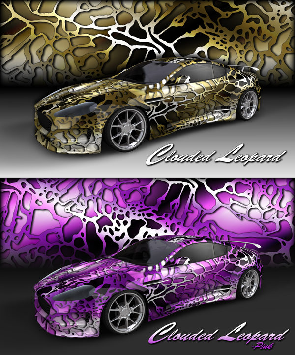 Clouded Leopard has one of the most stunning and unique patterns of all the big cats. We have tried to capture this look at a scale that will fit most anything from a Safari bus to your Volkswagen beetle. Provided as a .jpg for compatibility in all design programs.