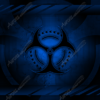 Biohazard is a bold and intense abstract design featuring a sleek, dark biohazard symbol with a modern, edgy twist. At the heart of the image, the clean and sharp biohazard emblem stands strong, surrounded by small, precise arrows that circle around the center, adding motion and energy to the design. Behind it, a much larger, transparent version of the symbol looms in the background, creating depth and a layered effect that enhances the overall impact. High Resolution Design Graphics Image.