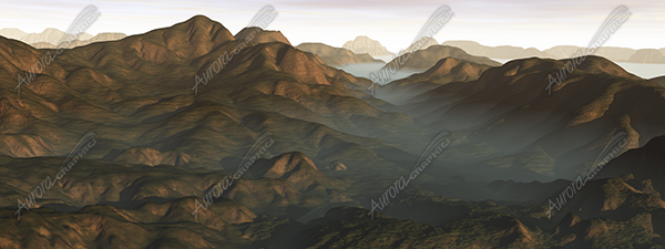 Foggy Canyon 1 Vehicle Wrap Design — Large Scale Artwork for Wide Format Printing | Categories: Nature