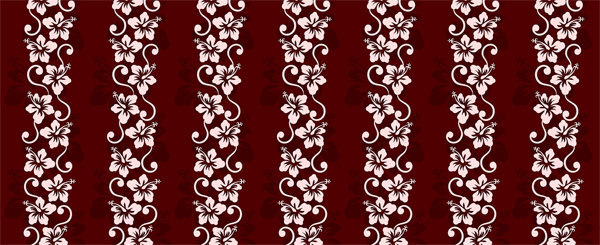 Hawaiian Floral 1 4 Vehicle Wrap Design — Large Scale Artwork for Wide Format Printing | Categories: Nature