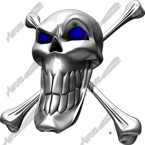 Long Smile Skull Vehicle Wrap Design — Large Scale Artwork for Wide Format Printing | Categories: Skulls