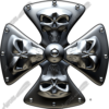 Maltese Cross Skull Vehicle Wrap Design — Large Scale Artwork for Wide Format Printing | Categories: PIK6 Everyday, Skulls