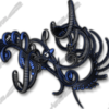 Scroll Vehicle Wrap Design — Large Scale Artwork for Wide Format Printing | Categories: Abstract