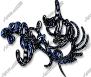 Scroll Vehicle Wrap Design — Large Scale Artwork for Wide Format Printing | Categories: Abstract