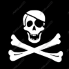 Pirate Flag Crossbones Eyepatch Flat Vehicle Wrap Design — Large Scale Artwork for Wide Format Printing | Categories: Flags
