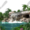 Jungle Waterfall Vehicle Wrap Design — Large Scale Artwork for Wide Format Printing | Categories: PIK6 Everyday, Nature