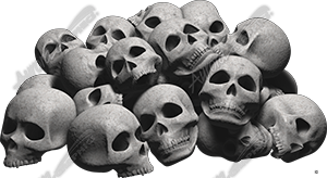 Skull Pile Vehicle Wrap Design — Large Scale Artwork for Wide Format Printing | Categories: PIK6 Everyday, Skulls