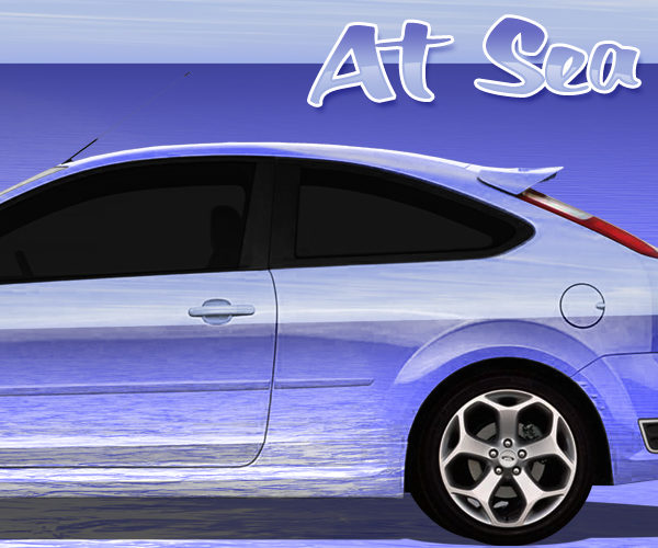 At Sea Vehicle Wrap Design — Large Scale Artwork for Wide Format Printing | Categories: Nature