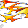 Fire Tribal is a striking print and cut decal designed with beautiful precision, blending bold aesthetics with dynamic energy. This design features an intricate arrangement of scalloped flame shapes, flowing seamlessly from front to rear in a fierce, tribal-inspired pattern. The flames twist and curve with sharp edges and smooth arcs, creating an aggressive yet elegant visual that captures the raw, untamed spirit of fire. CutContour Graphics Cut Contour Design Cut File Print/Cut Print Cut.