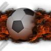 Flaming Soccerball 1 Vehicle Wrap Design — Large Scale Artwork for Wide Format Printing | Categories: Sports & Games, Flames