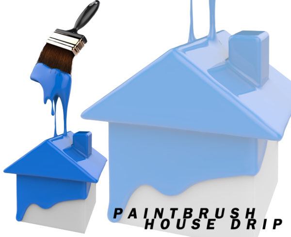 Paint Brush House Drip Vehicle Wrap Design — Large Scale Artwork for Wide Format Printing | Categories: Commercial, Industry
