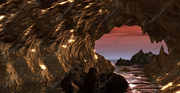 Low Tide Cave Vehicle Wrap Design — Large Scale Artwork for Wide Format Printing | Categories: PIK6 Everyday, Nature