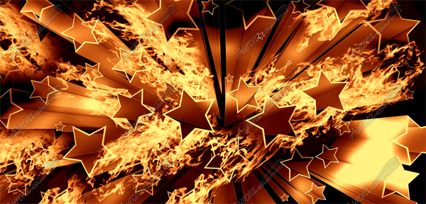 Star Fire Vehicle Wrap Design — Large Scale Artwork for Wide Format Printing | Categories: PIK6 Everyday, Flames