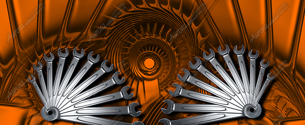 Wrench Wrap Vehicle Wrap Design — Large Scale Artwork for Wide Format Printing | Categories: PIK6 Everyday, Textures & Fills, Commercial, Industry, Metal Textures