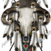 Ornamental Bull Skull Vehicle Wrap Design — Large Scale Artwork for Wide Format Printing | Categories: PIK6 Everyday, Nature
