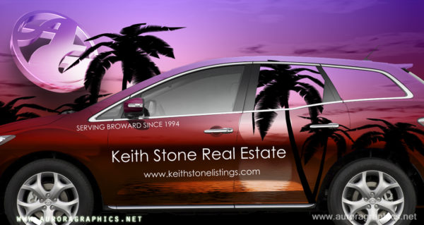 Tropical Sunset Vehicle Wrap Design — Large Scale Artwork for Wide Format Printing | Categories: PIK6 Everyday, Nature
