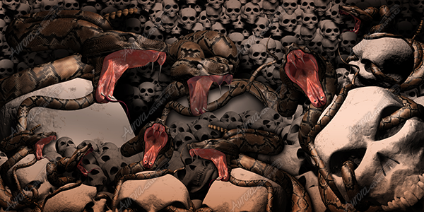 Snake Pit Vehicle Wrap Design — Large Scale Artwork for Wide Format Printing | Categories: Nature